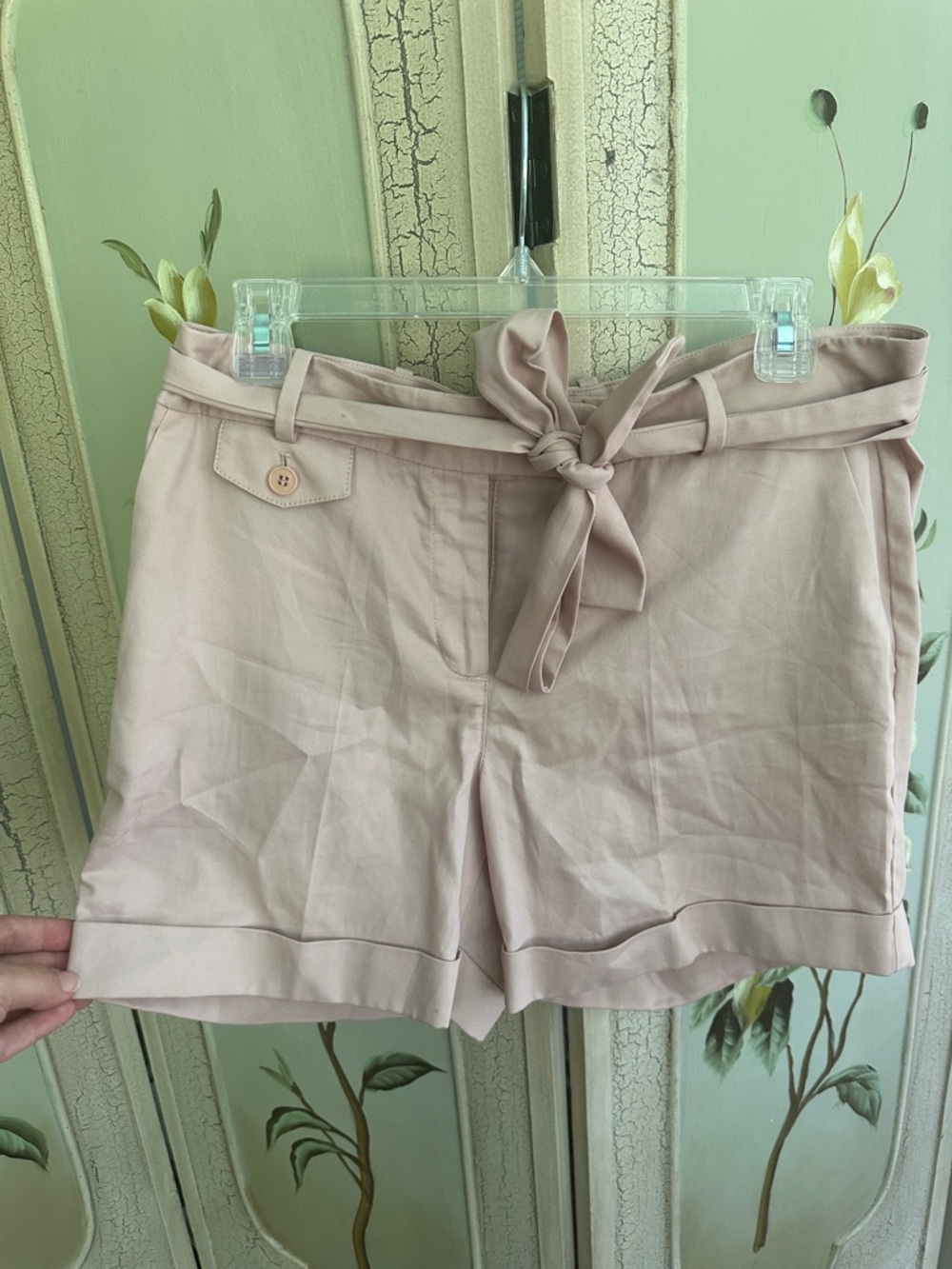 Talbots Blush High-Waist Tie-Belt Shorts